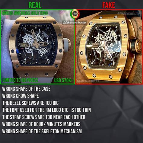 richard mille fake vs real